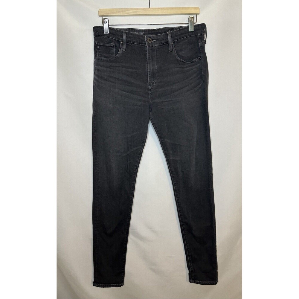 ADRIANO GOLDSCHMIED AG The Farrah Skinny High-Rise Black Jeans SIZE‎ 30R